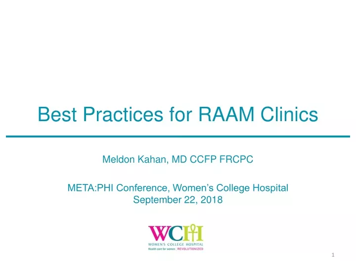 best practices for raam clinics