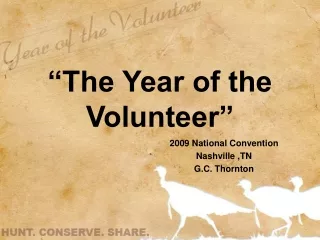 “The Year of the Volunteer”