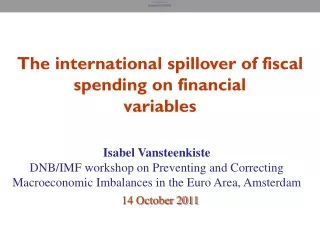 The international spillover of fiscal spending on financial variables