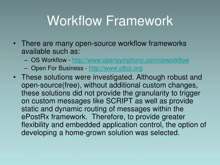 workflow framework