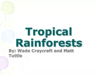 Tropical Rainforests