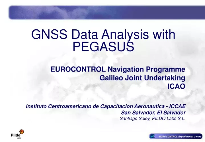 gnss data analysis with pegasus eurocontrol