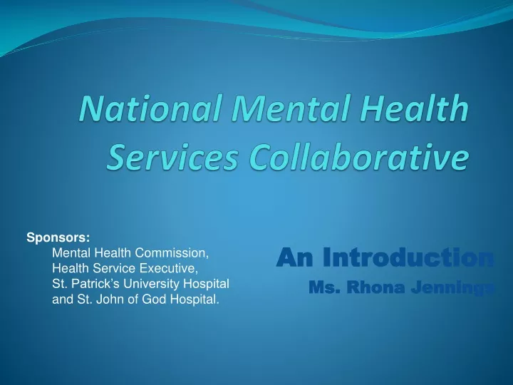 national mental health services collaborative