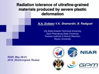 Radiation tolerance of ultrafine-grained materials produced by severe plastic deformation