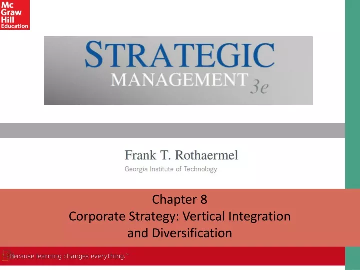 chapter 8 corporate strategy vertical integration and diversification
