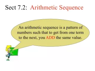 Sect 7.2:   Arithmetic Sequence