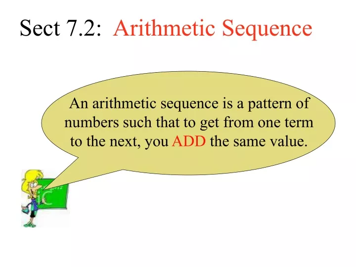 sect 7 2 arithmetic sequence