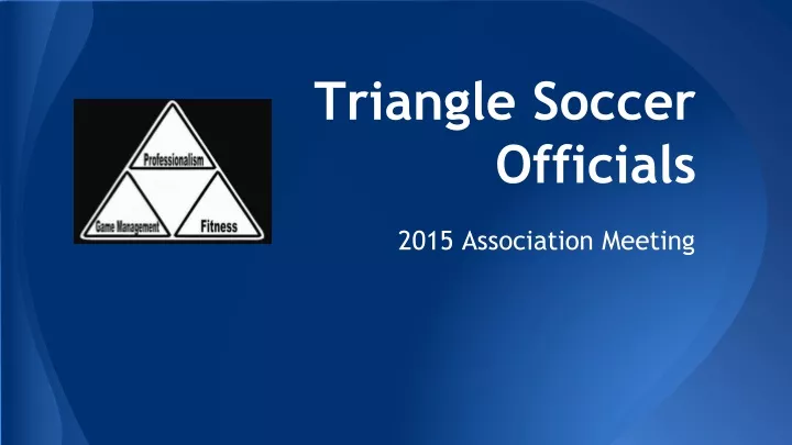 triangle soccer officials