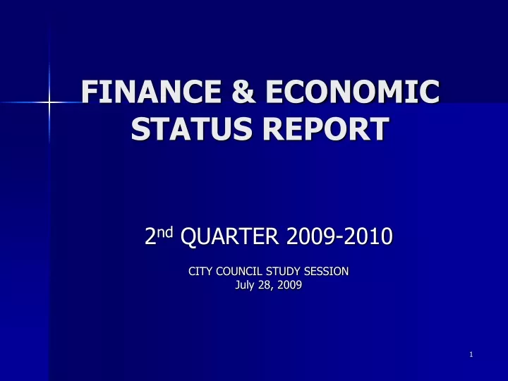 finance economic status report