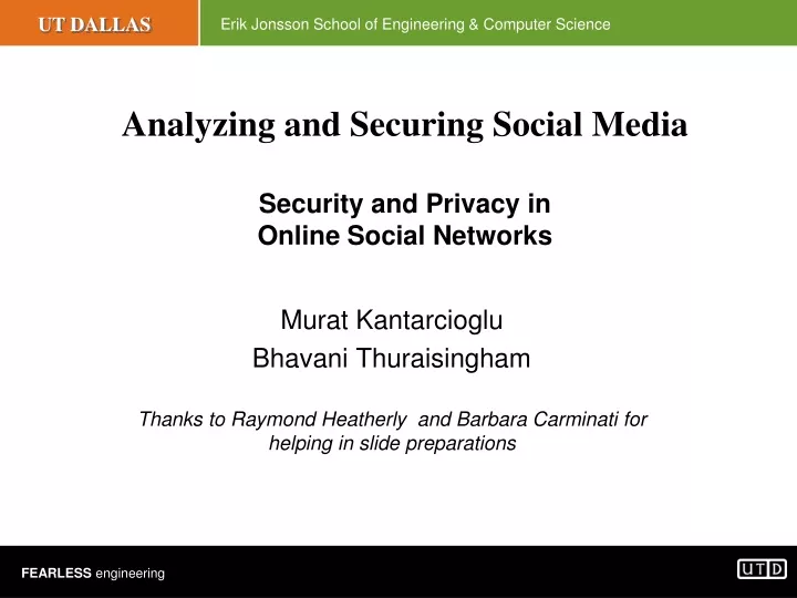 analyzing and securing social media security and privacy in online social networks