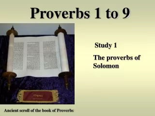 Proverbs 1 to 9
