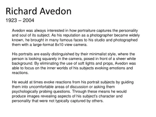 Richard Avedon 1923 – 2004