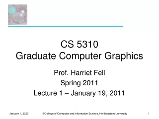 CS 5310 Graduate Computer Graphics