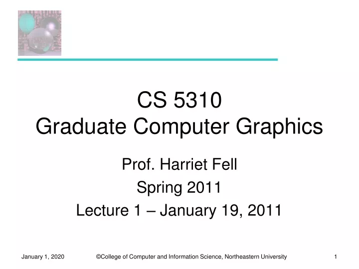 cs 5310 graduate computer graphics