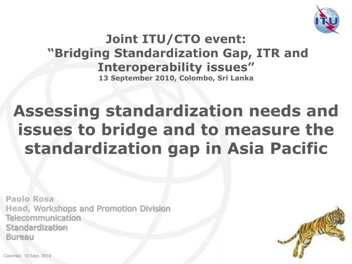 joint itu cto event bridging standardization