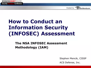 How to Conduct an Information Security (INFOSEC) Assessment