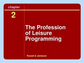 The Profession  of Leisure Programming