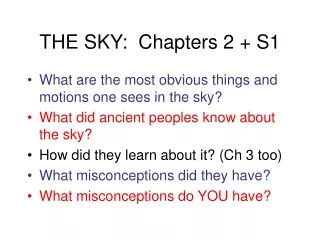 THE SKY:  Chapters 2 + S1