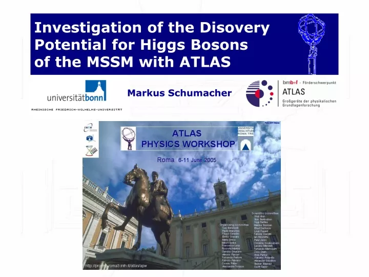 investigation of the disovery potential for higgs bosons of the mssm with atlas