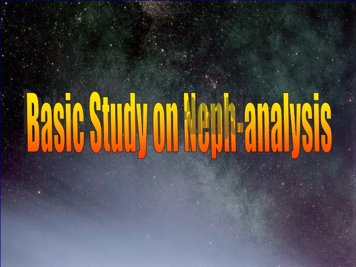 basic study on neph analysis