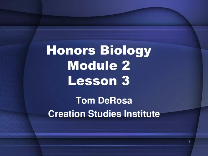 honors biology module 2 lesson 3