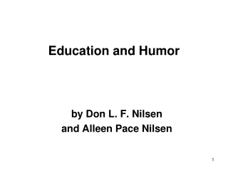 Education and Humor