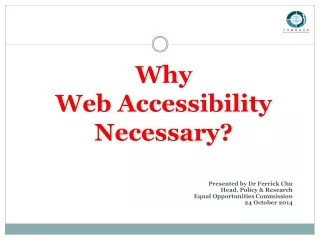 Why  Web Accessibility Necessary?