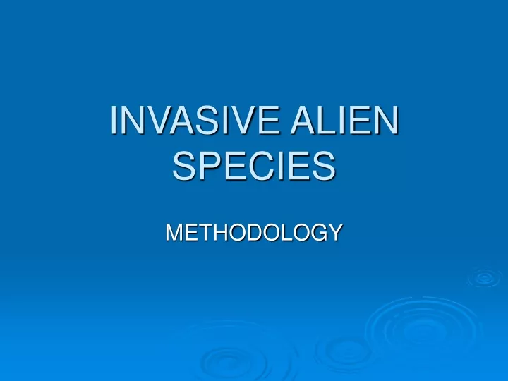 invasive alien species
