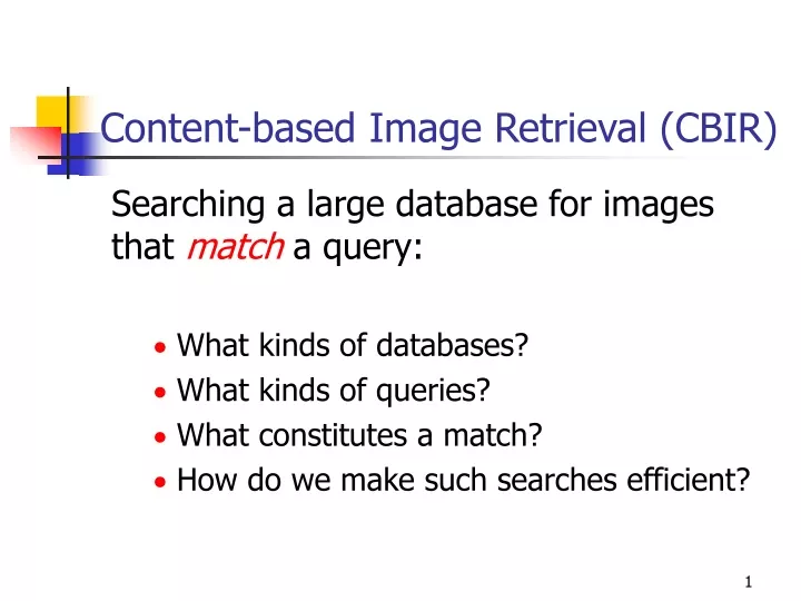 content based image retrieval cbir