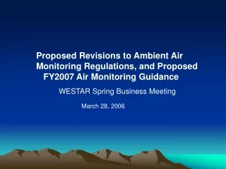 National Ambient Air Monitoring Strategy (NAAMS)