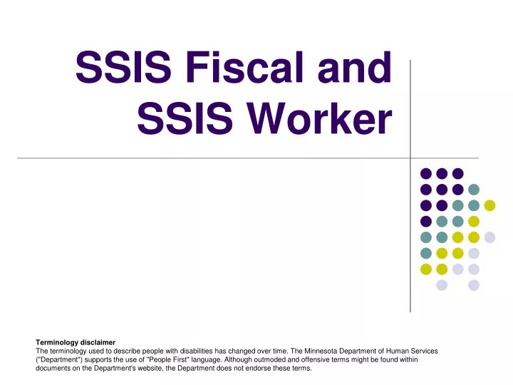 ssis fiscal and ssis worker
