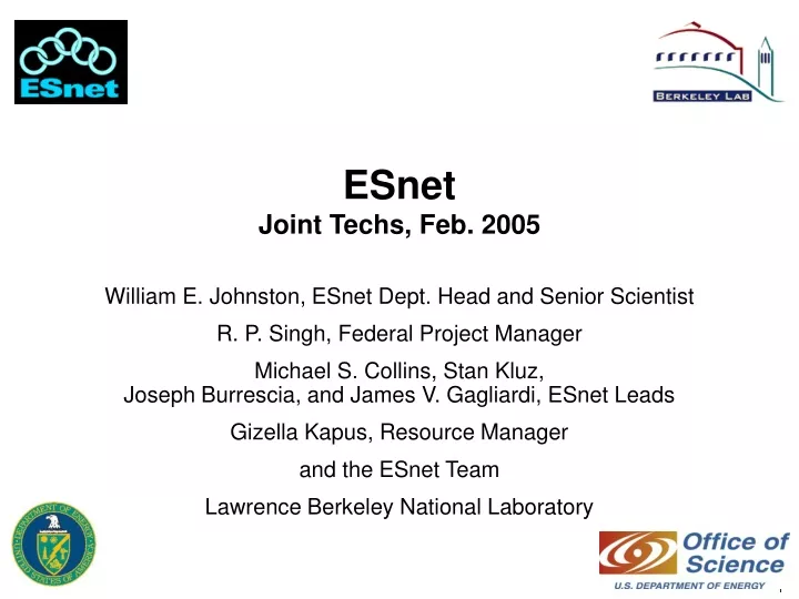 esnet joint techs feb 2005