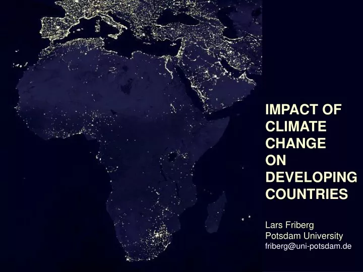 impact of climate change on developing countries
