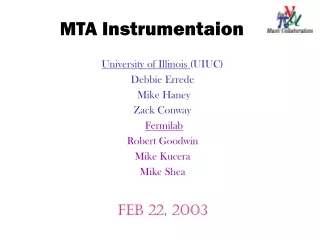 MTA Instrumentaion