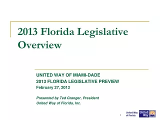 2013 Florida Legislative Overview