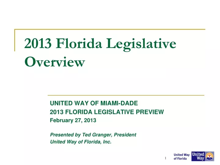 2013 florida legislative overview
