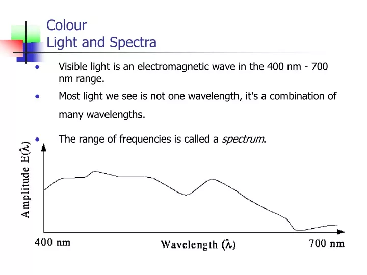 colour light and spectra