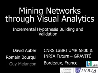 Mining Networks through Visual Analytics