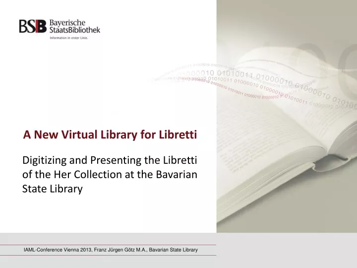 a new virtual library for libretti