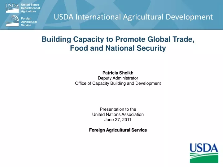 usda international agricultural development