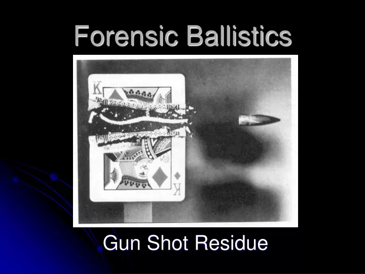 forensic ballistics