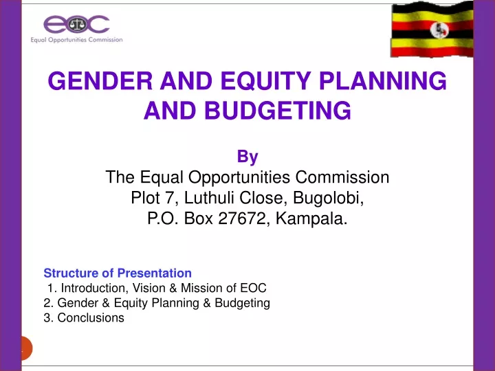 gender and equity planning and budgeting