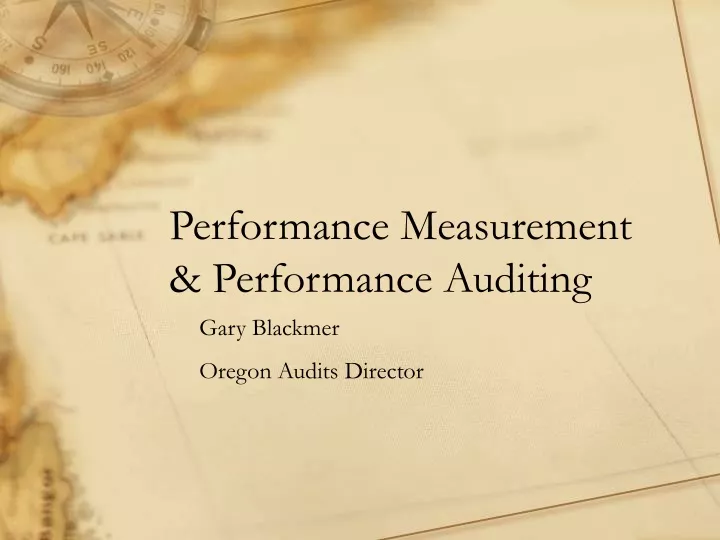 performance measurement performance auditing