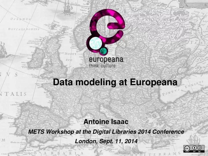 data modeling at europeana