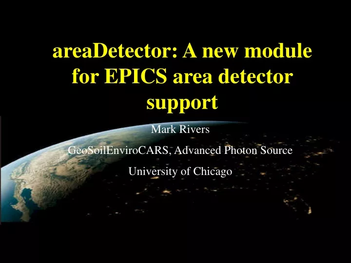 areadetector a new module for epics area detector