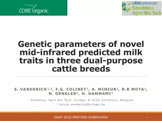 Genetic parameters of novel mid-infrared predicted milk traits in three dual-purpose cattle breeds