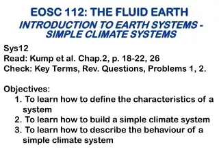 EOSC 112: THE FLUID EARTH