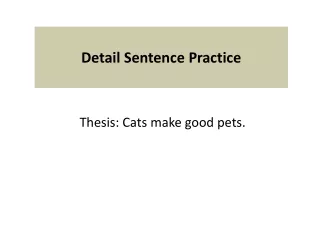 Detail Sentence Practice