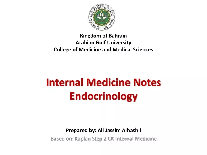 kingdom of bahrain arabian gulf university college of medicine and medical sciences