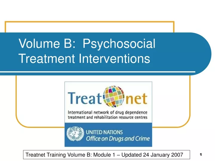 volume b psychosocial treatment interventions